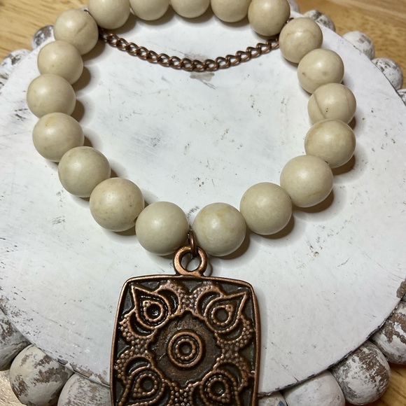 Riverstone (10 mm) with Copper Charm and Chain - Picture 9 of 9